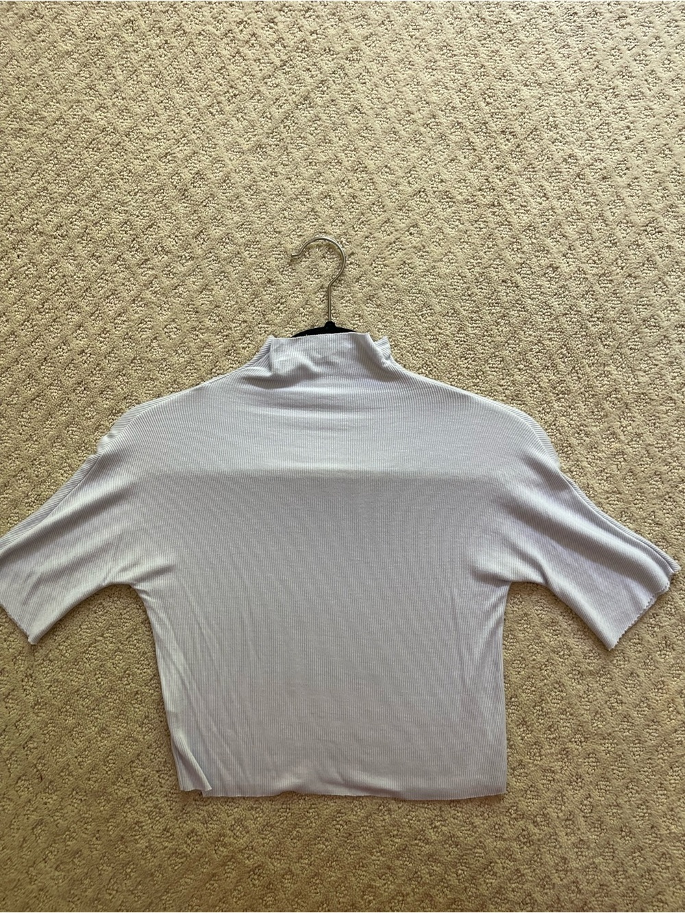 Joah Brown Ribbed Mock Neck Crop Top